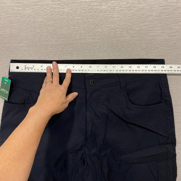 Orvis Fleece Lined Tech Pants Mens 38 x 32 Black Water Repellent Insulated - Picture 9 of 14